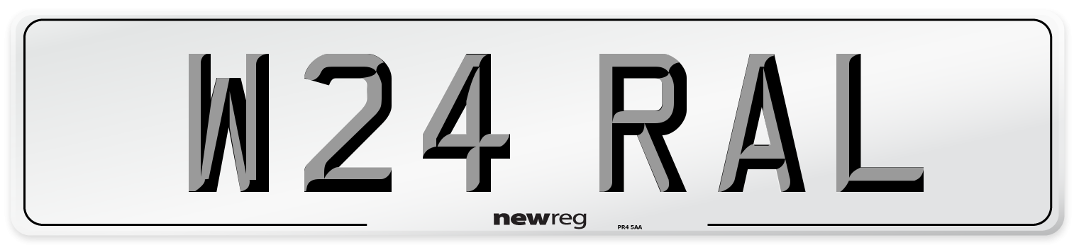 W24 RAL Number Plate from New Reg